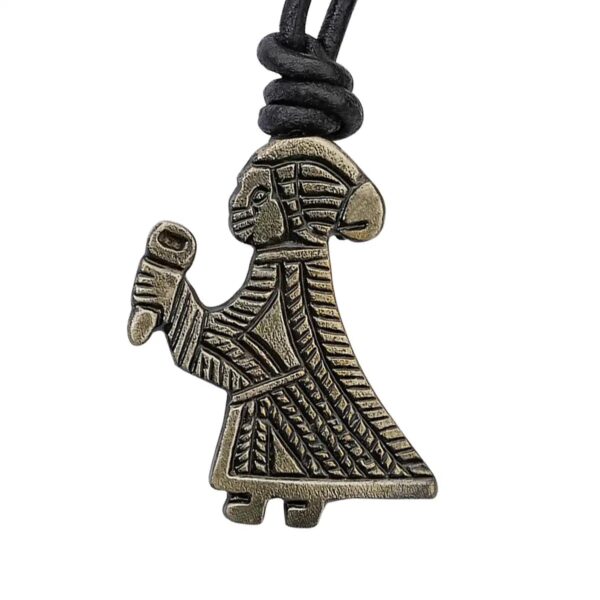 Klinta Valkyrie Pendant Antique Brass Viking Amulet
