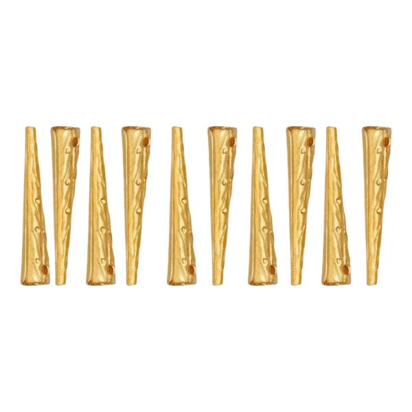Medieval Brass Aiglets - Set of 10 Decorative Lacing Tips