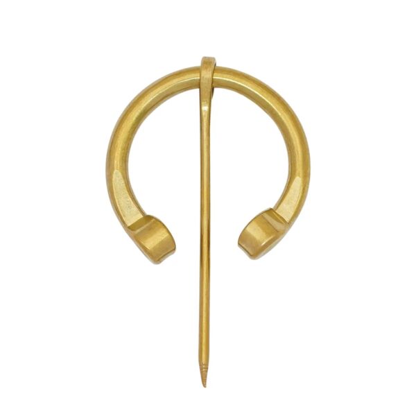 Medieval Brass Penannular Cloak Fibula Brooch