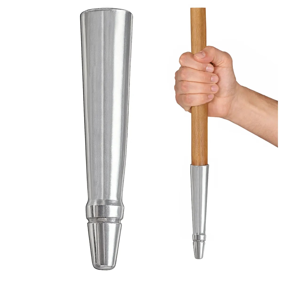 Medieval Steel Flat-Ended Spear Butt Cap