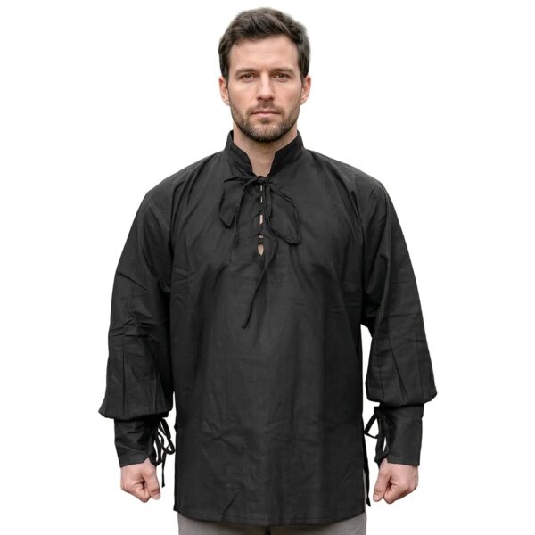 Medieval Lace-Up Cotton Pirate Shirt