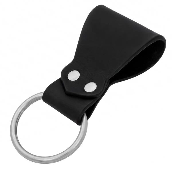 Medieval Leather Axe Frog with Steel Ring