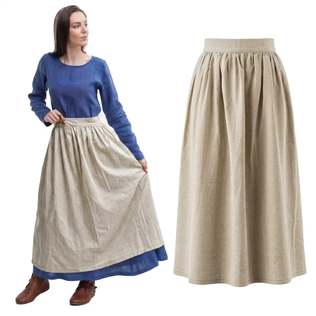 Medieval Linen Work Apron