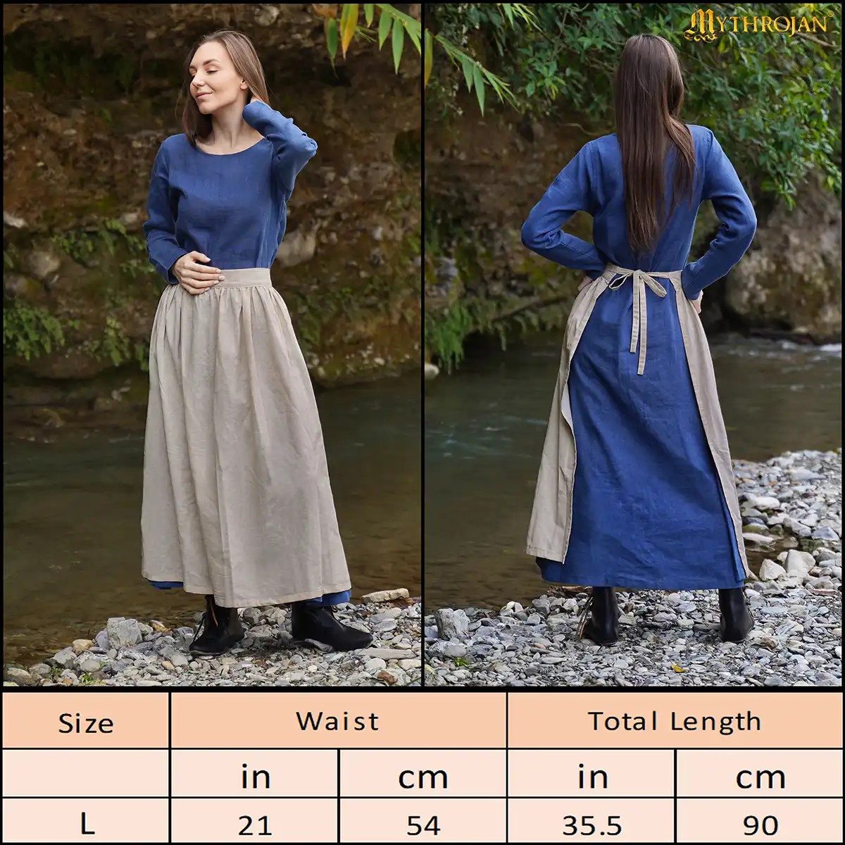Medieval Linen Work Apron