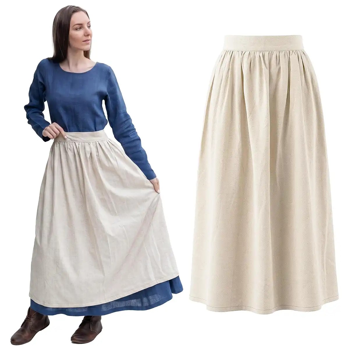 Medieval Linen Work Apron