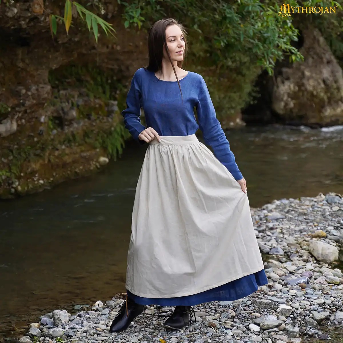 Medieval Linen Work Apron