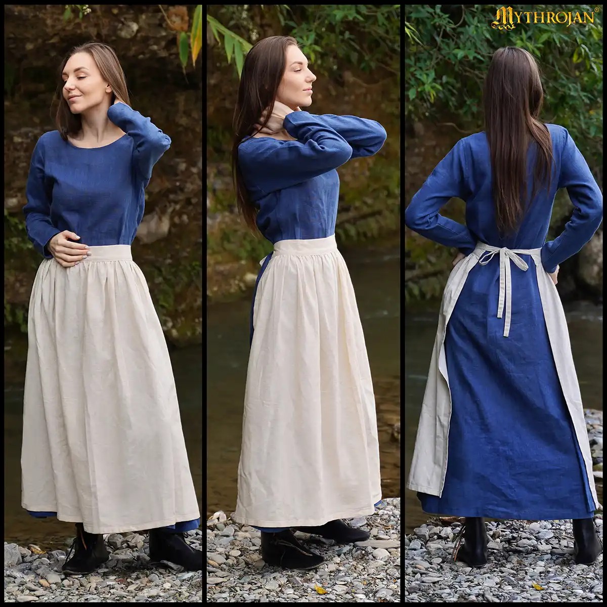 Medieval Linen Work Apron