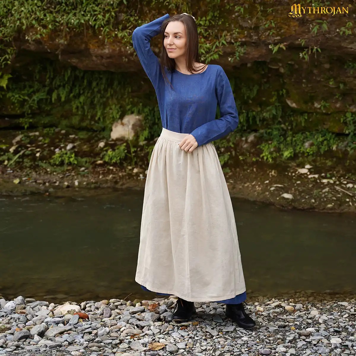 Medieval Linen Work Apron