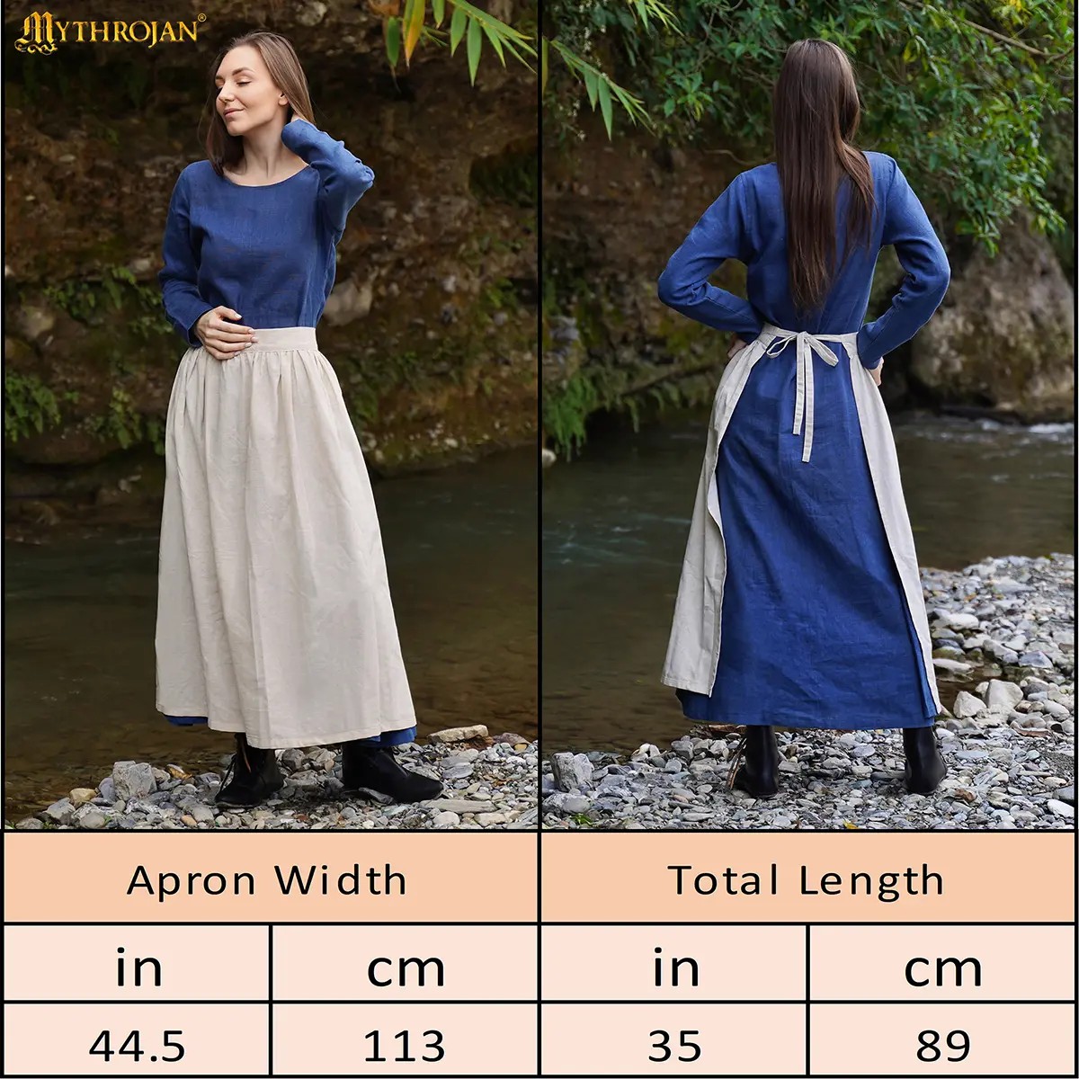 Medieval Linen Work Apron