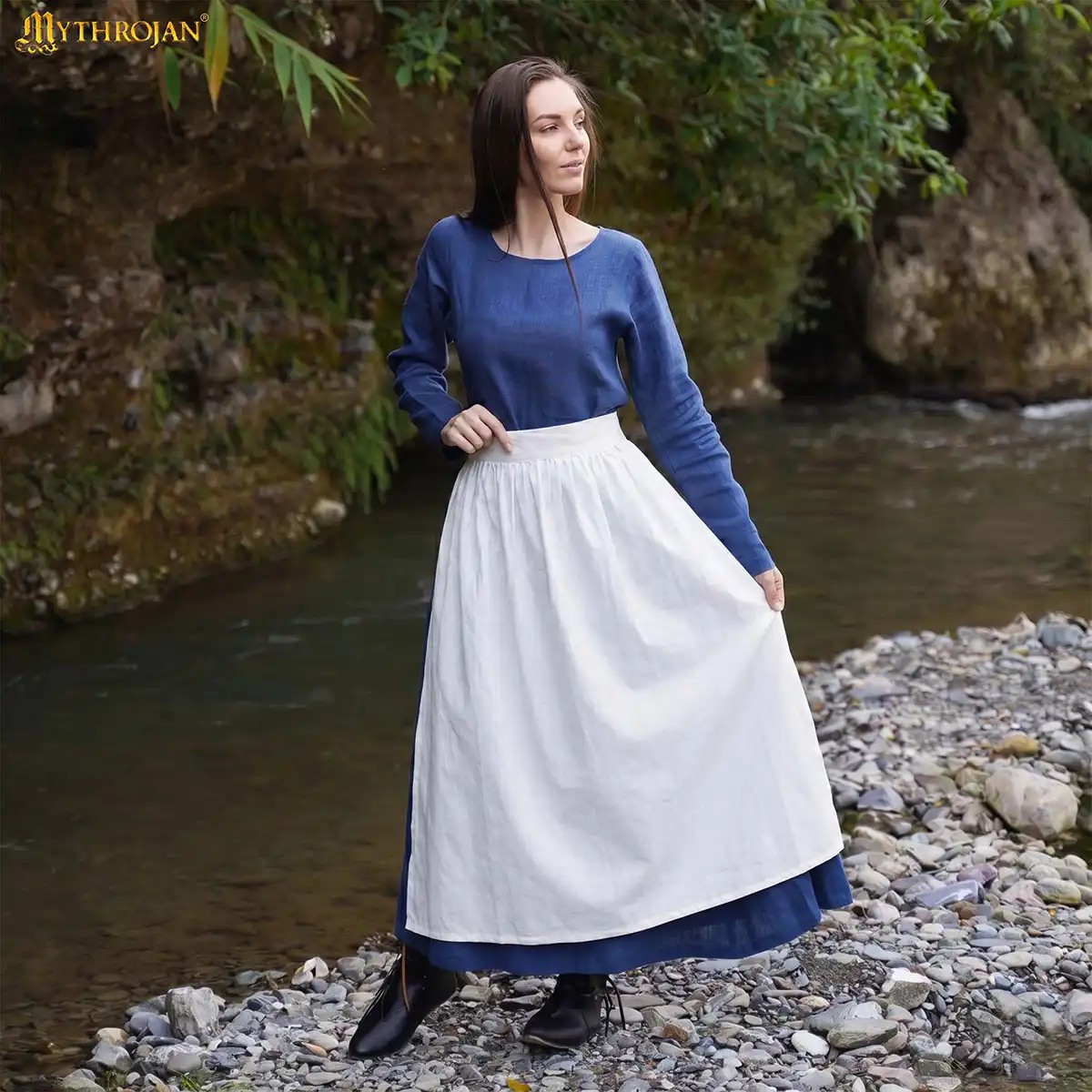 Medieval Linen Work Apron