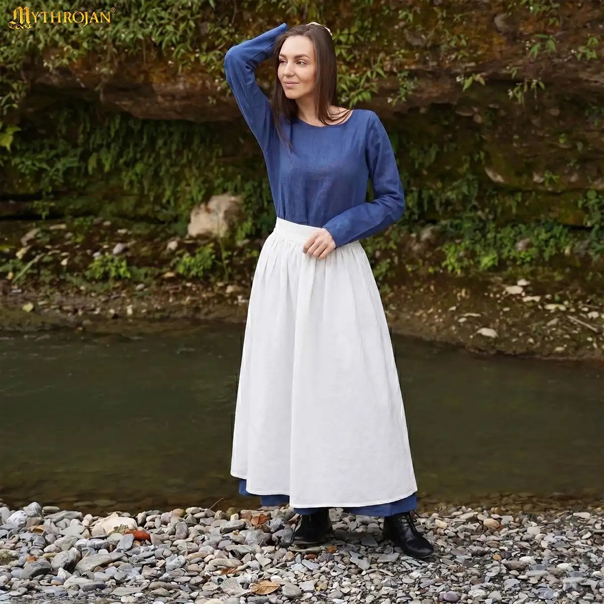 Medieval Linen Work Apron