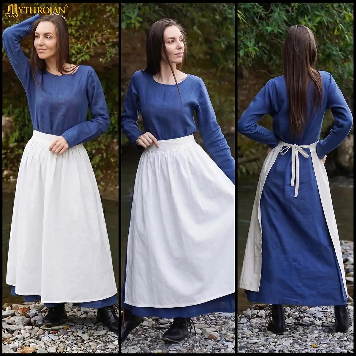 Medieval Linen Work Apron