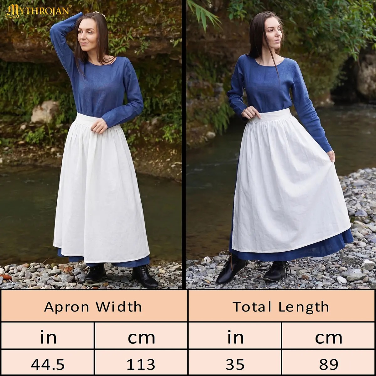 Medieval Linen Work Apron