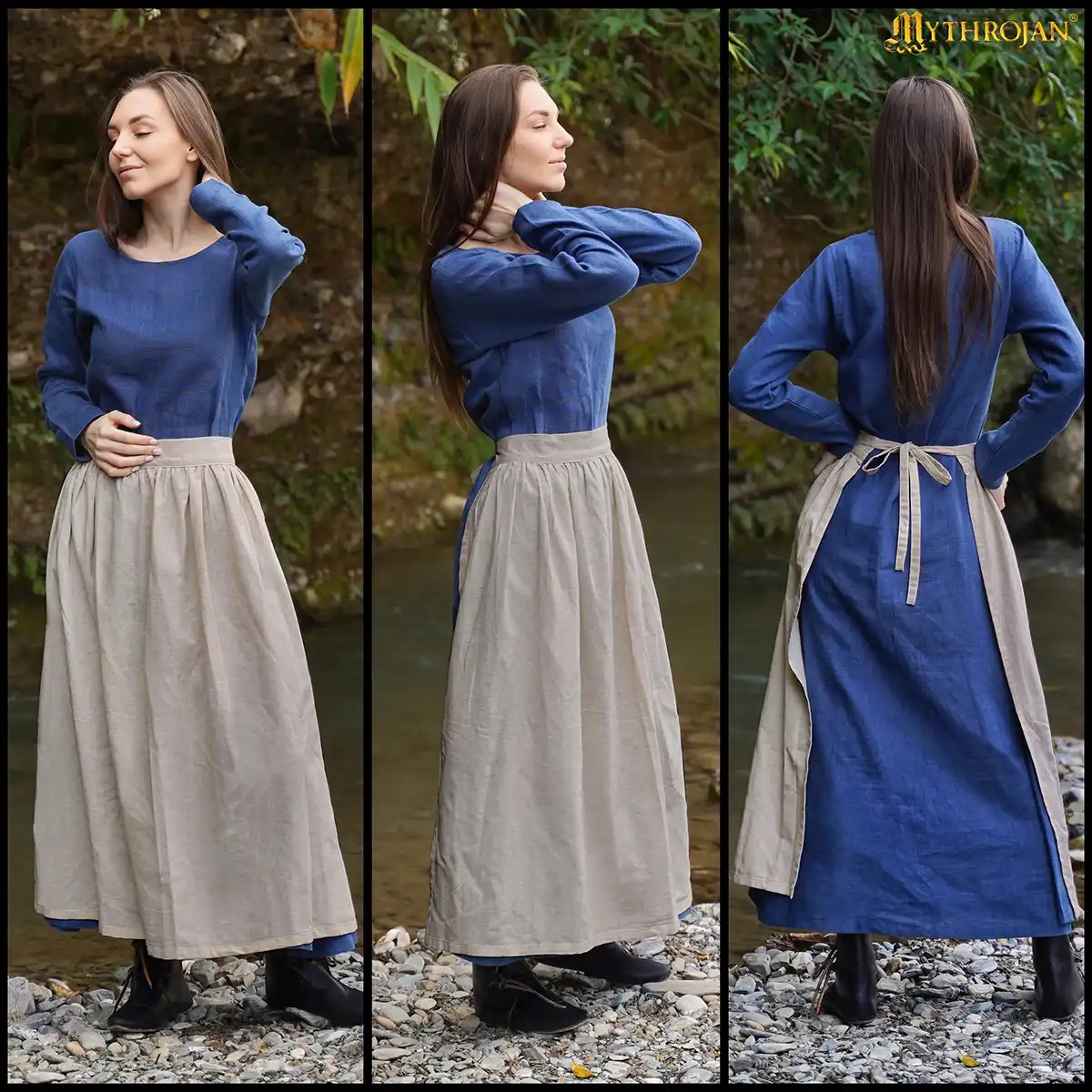 Medieval Linen Work Apron