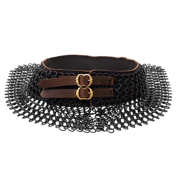 Medieval Mild Steel Butted Chainmail Gorget Collar