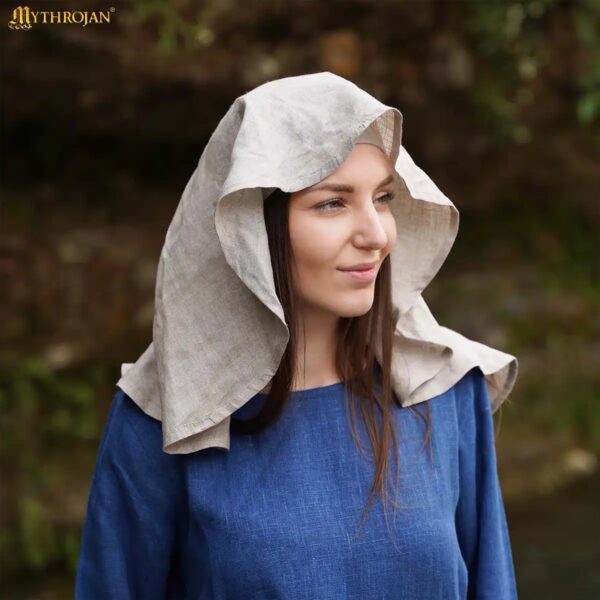 Medieval Oval Linen Veil