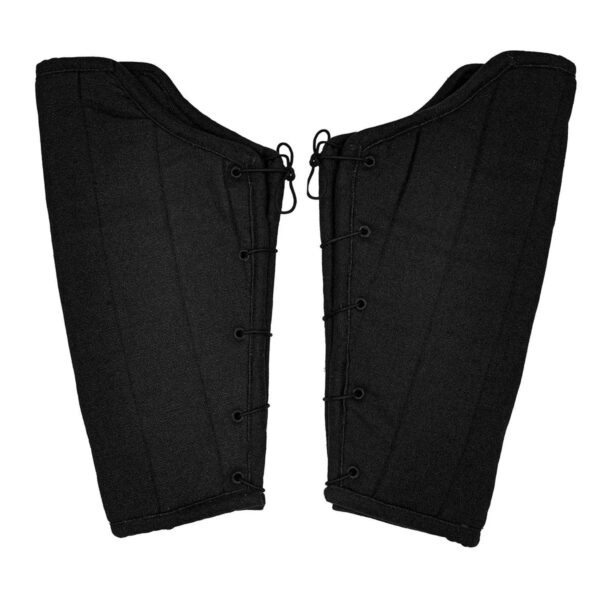 Medieval Quilted Cotton Greaves - Padded Shin Armour
