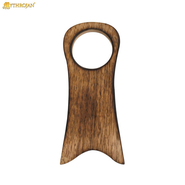Medieval Wooden Drinking Horn Stand for Camp and Hall