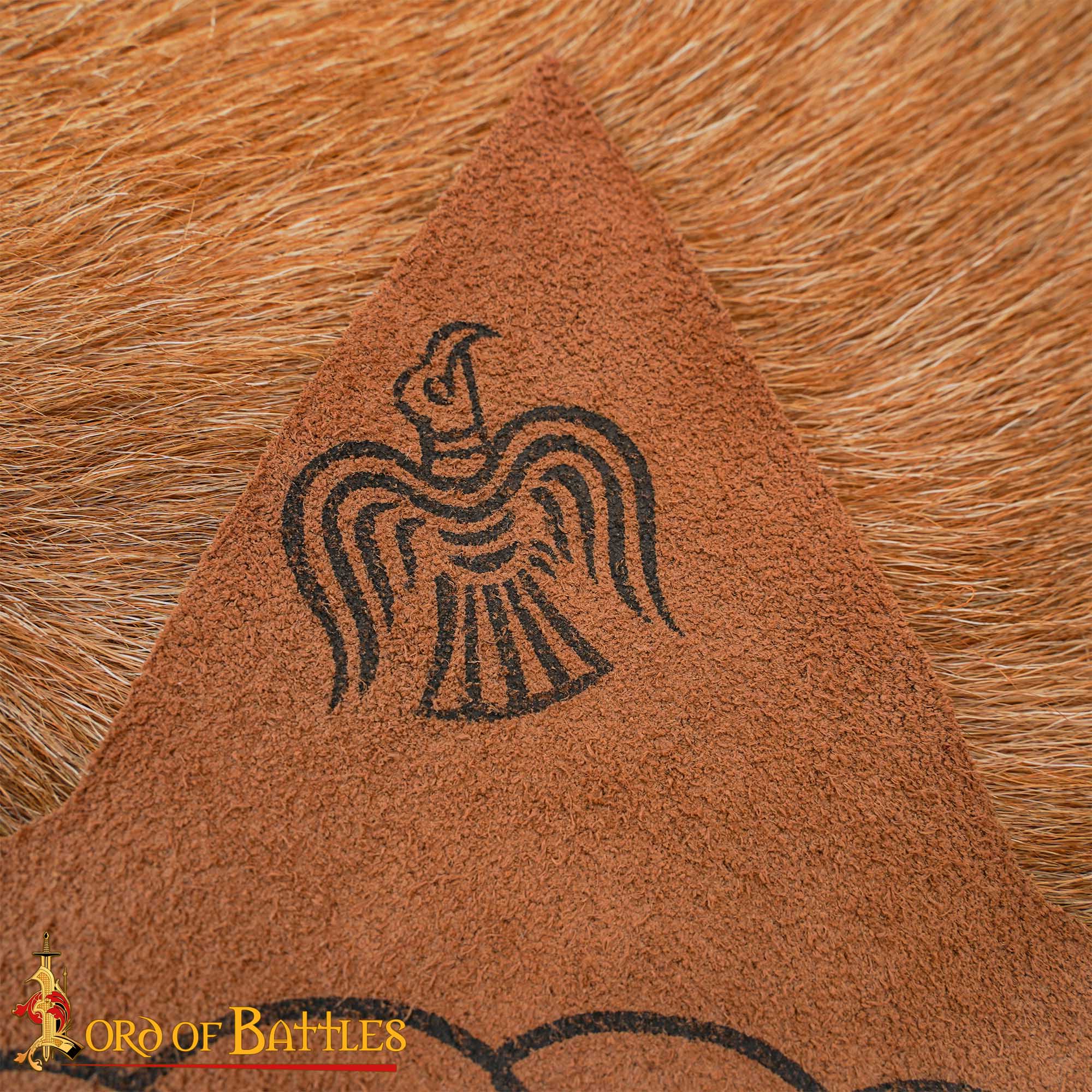 Viking Leather Hnefatafl Board Game with Glass Playing Pieces - Image 6