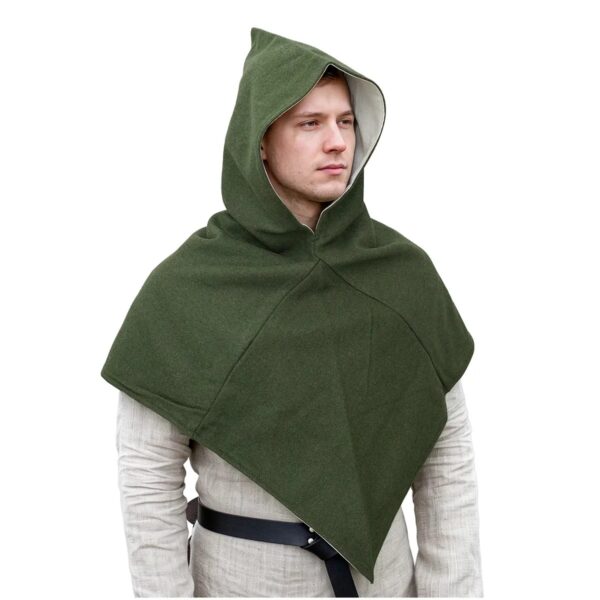 11th Century Skjoldehamn Wool Viking Hood with Linen Lining