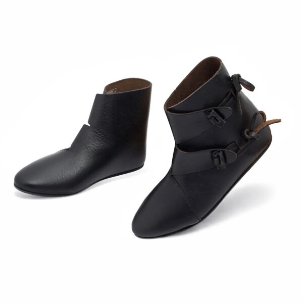 Early Medieval Jorvik Leather Toggle Shoes