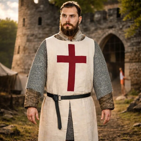 Medieval Templar Knight Canvas Cotton Crusader Tabard