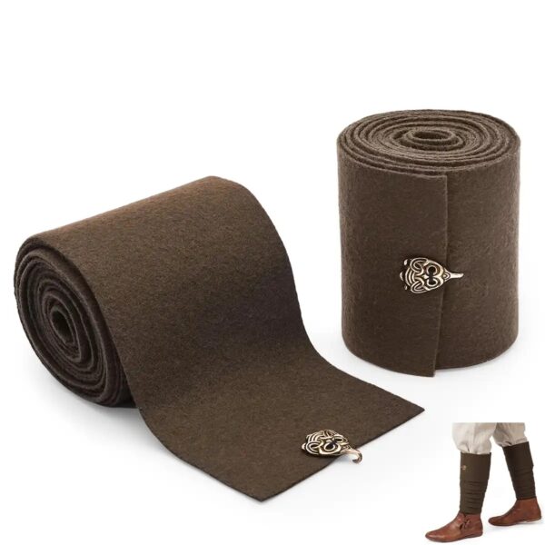 Viking Wool Winingas: Medieval Woollen Leg Wraps (Pair)
