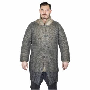 Medieval High-Tensile Spring Steel Butted Chainmail Hauberk