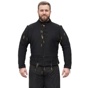 15th Century Cotton Canvas Arming Doublet with Arming Points
