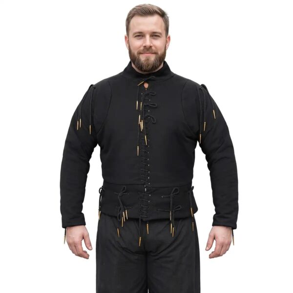 15th Century Cotton Canvas Arming Doublet with Arming Points