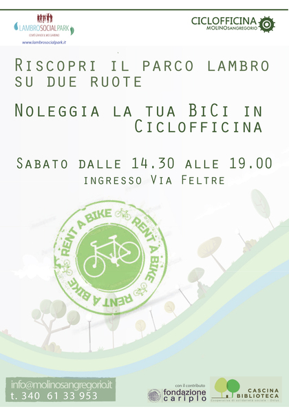 Noleggio bici al Paco Lambro