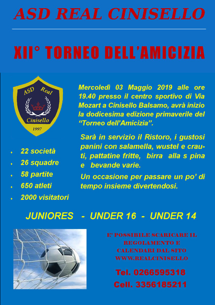 XII° TORNEO DELL'AMICIZIA 2019