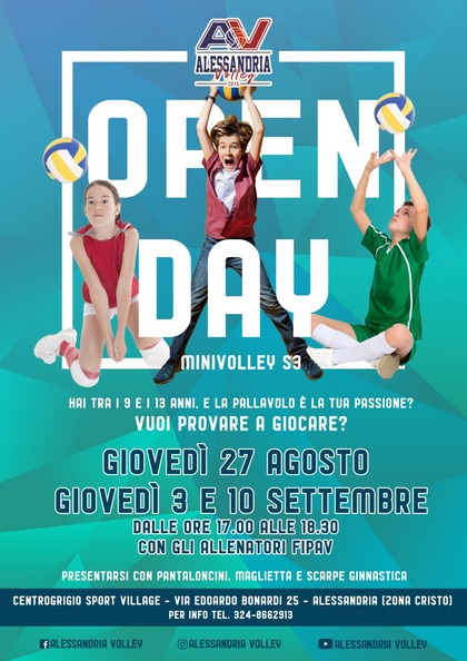 1 OPEN DAY settore S3 (ex minivolley)