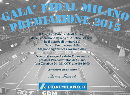 PREMIAZIONI FIDAL MILANO 2015