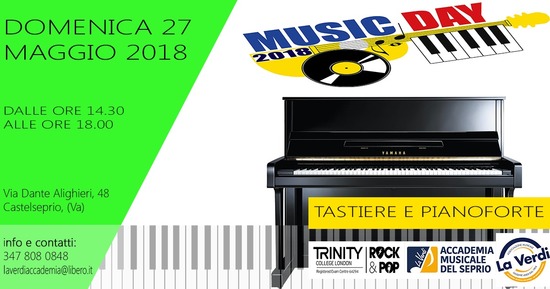 MUSIC DAY TASTIERA PIANOFORTE