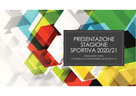 PRESENTAZIONE STAGIONE SPORTIVA