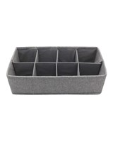8 Section Drawer Dividers / Organisers 36x18x10cm - Grey