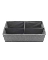 4 Section Drawer Dividers / Organisers 36x18x10cm - Grey
