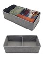 2 Section Drawer Dividers / Organisers 36x18x10cm - Grey