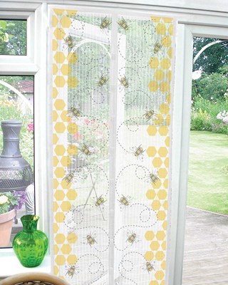 Busy Bee Design Magnetic Insect Guard Door Screen Curtains 90x210cm