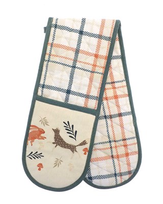 Woodland Creatures Design Double Oven Gloves