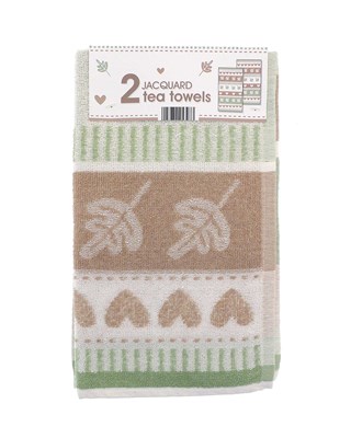 Autumnal Design 2 Pack Jacquard Tea Towels