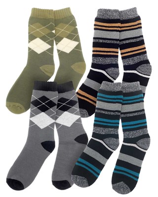 THERMA FEET Men's Extra Warm Thermal Socks - Size 6-11 - Assorted Colours