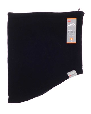 Thermal Lined Fleece Snood Neck Warmers - 3M Thinsulate - One Size - Black