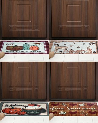 Autumnal Design Printed Door Mats 58x40cm in SRP - Assorted Designs
