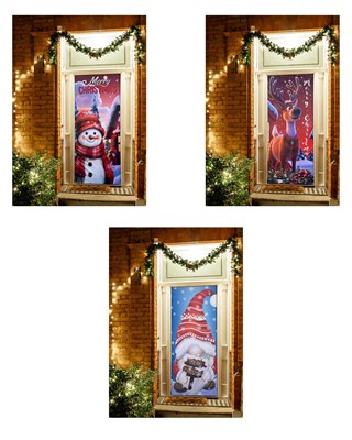 Christmas Design Novelty Door Covers 90x220cm - Assorted Designs