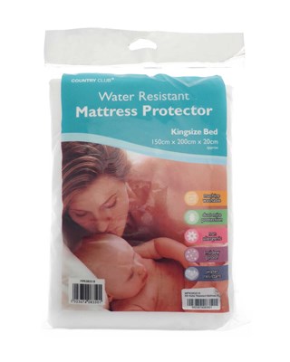 Water Resistant Fully Fitted King Bed Mattress Protectors - White