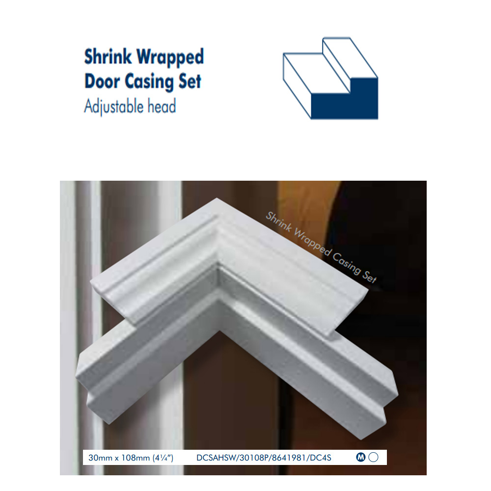 MDF Door Casing Set Adjustable Head 30mm Thick x 108mm Width REF