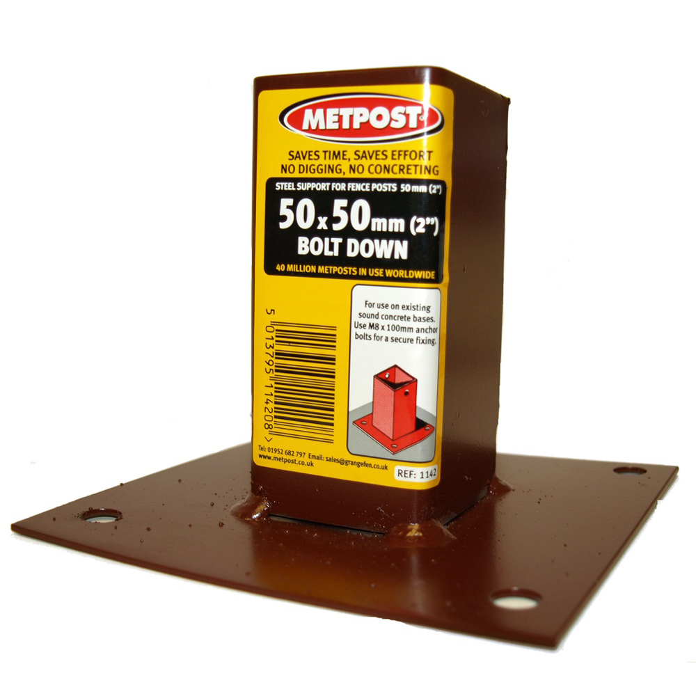Metpost Bolt Down Wedge Grip 50 x 50mm Box