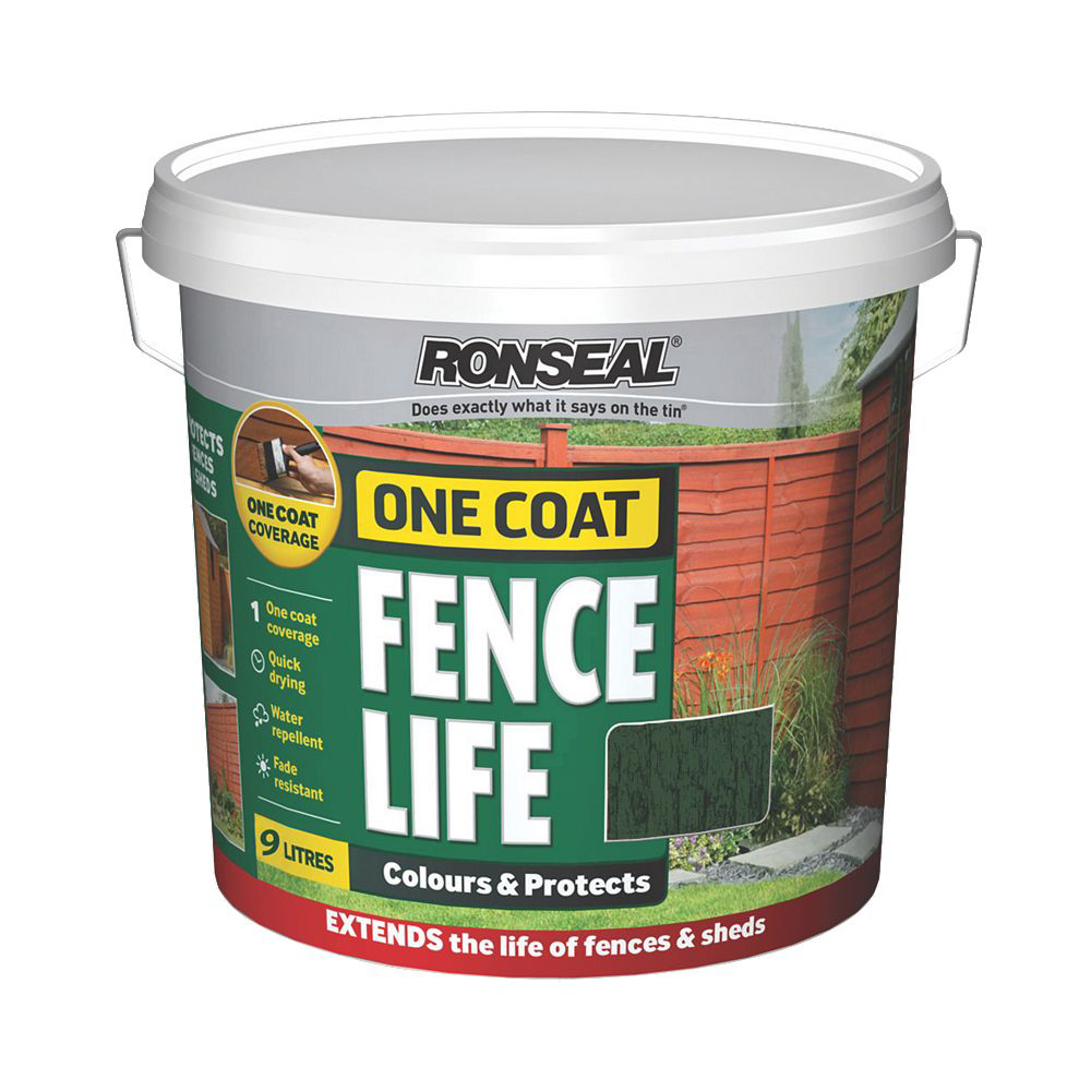 Ronseal Trade Fencing Stain 9ltr Forest Green